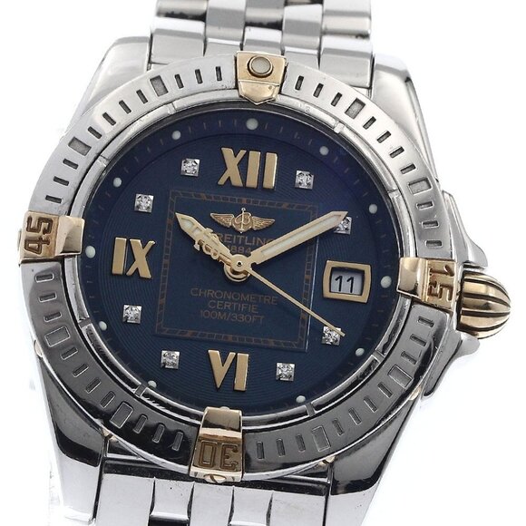 BREITLING cockpit B71356 8P diamond Navy Dial Quartz Ladies Watch_893913 - Picture 1 of 6